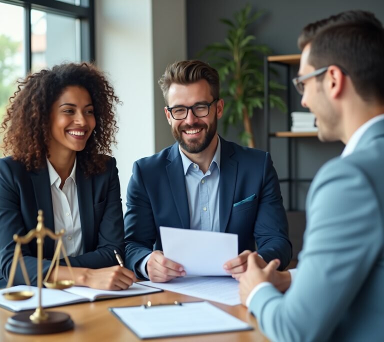Manager interviewing a job candidate across a desk