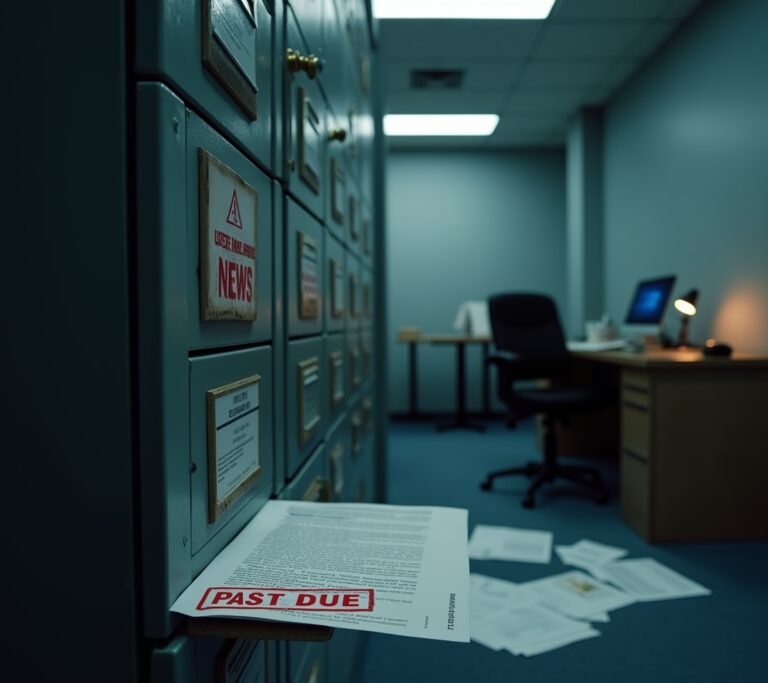 Business owner looking concerned at a notice letter