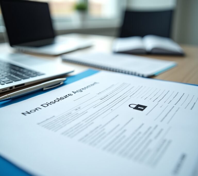 Two people signing a confidentiality agreement