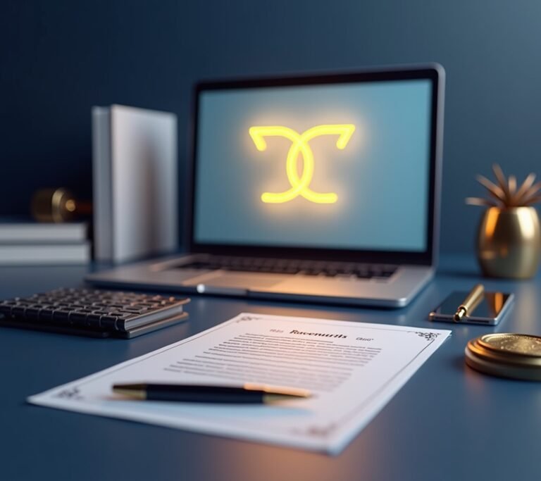 Designer reviewing logo drafts on a tablet